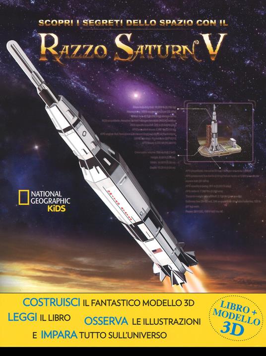 Scopri i segreti dello spazio con il razzo Saturn V. Ediz. a colori. Con gadget - Helaine Becker,Brendan Mullan - copertina