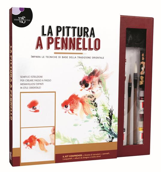 La pittura a pennello. Impara le tecniche di base della tradizione orientale. Con gadget - copertina