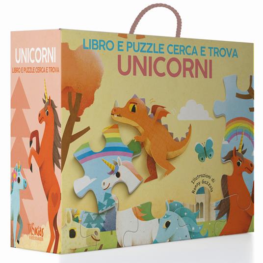 Unicorni. Libro e puzzle cerca e trova. Ediz. a colori. Con puzzle. Con Poster - Ronny Gazzola - copertina