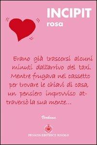 Incipit rosa-noir - copertina
