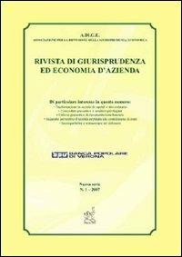 Rivista di giurisprudenza ed economia d'azienda (2007). Vol. 1 - Roberto Flor,Federico Cena,Stefano Golin - copertina