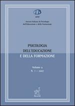 Psicologia dell'educazione e della formazione (2007). Vol. 1