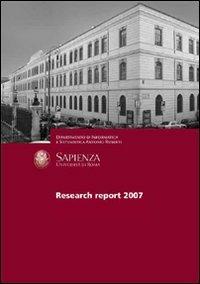 Research report 2007 - Luigia Carlucci,Claudio De Persis - copertina