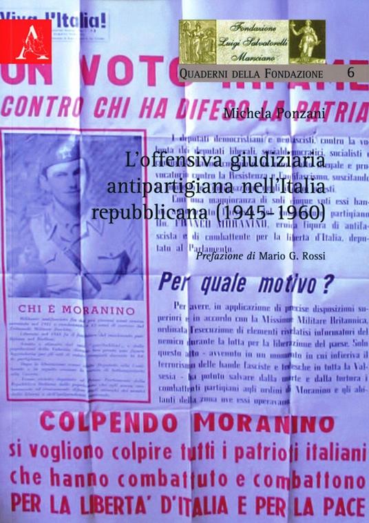 L'offensiva giudiziaria antipartigiana nell'Italia repubblicana (1945-1960) - Michela Ponzani - copertina