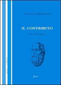 Il contributo (2009). Vol. 1 - copertina