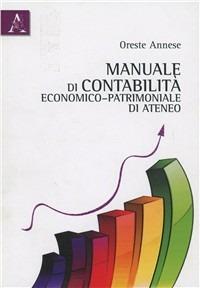 Manuale di contabilità economico-patrimoniale di ateneo - Oreste Annese - copertina