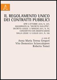 Il regolamento unico dei contratti pubblici - copertina