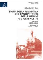 Storia della psichiatria del Canton Ticino dalle origini ai giorni nostri. Vol. 1: 1803-1906.
