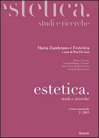 Estetica, studi e ricerche. Maria Zambrano e l'estetica - copertina