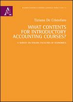 What contents for introductory accounting courses? A survey on italian faculties of economics