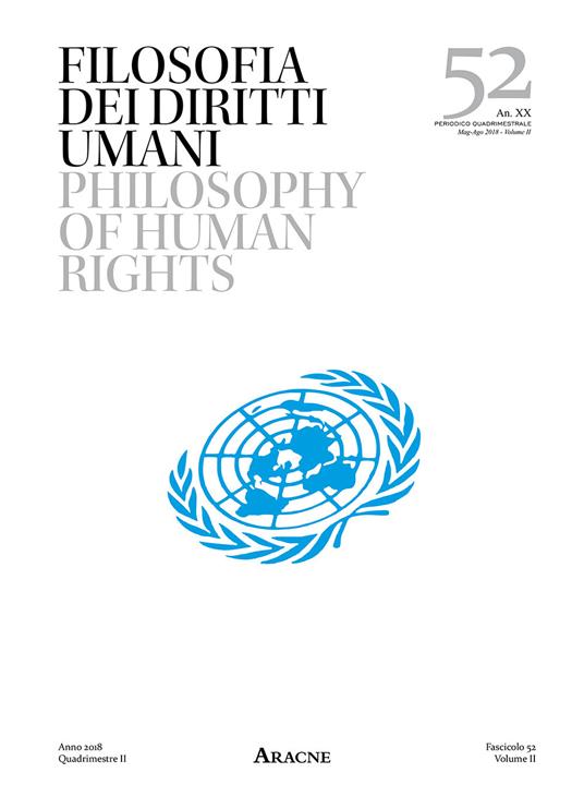 Filosofia dei Diritti umani-Philosophy of human rights. Vol. 52 - copertina
