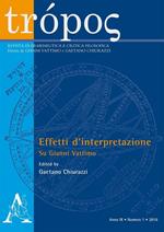Rivista di ermeneutica e critica filosofica (2016). Vol. 1: Su Gianni Vattimo.