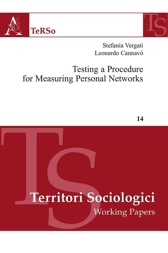 Testing a procedure for measuring personal networks - Stefania Vergati,Leonardo Cannavò - copertina