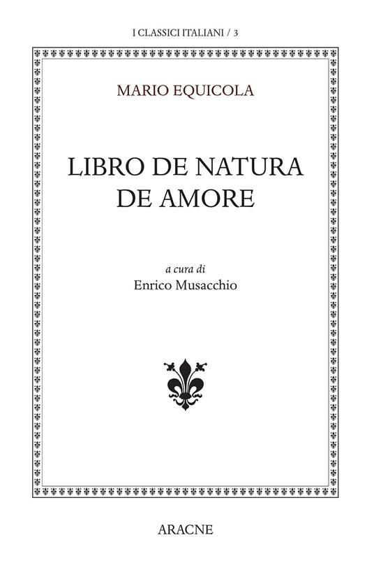 Libro de Natura de Amore - Mario Equicola - copertina