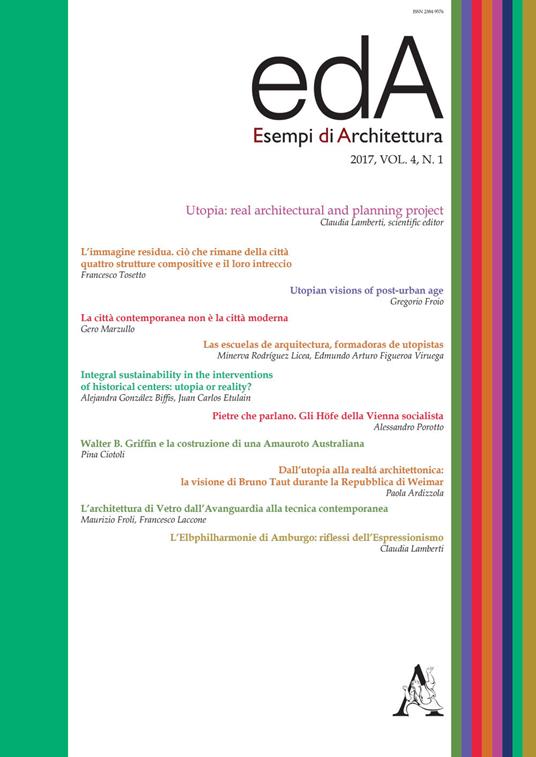 EDA. Esempi di architettura 2017. International journal of architecture and enginering (2017). Ediz. bilingue. Vol. 4\1 - copertina