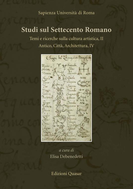 Studi sul Settecento romano. Nuova ediz.. Vol. 33: Temi e ricerche sulla cultura artistica, II. Antico, Città, Architettura, IV. - copertina