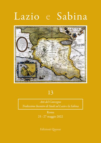 Lazio e Sabina. Atti del Convegno (Roma, 25-27 maggio 2022). Vol. 13 - copertina