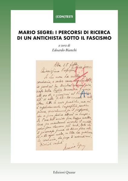 Mario Segre: i percorsi di ricerca di un antichista sotto il fascismo - copertina