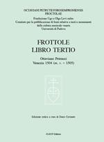 Frottole libro Tertio. Ediz. critica