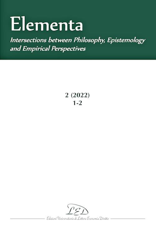Elementa. Intersections between philosophy, epistemology and empirical perspective (2022). Vol. 1-2: Transitions. - copertina