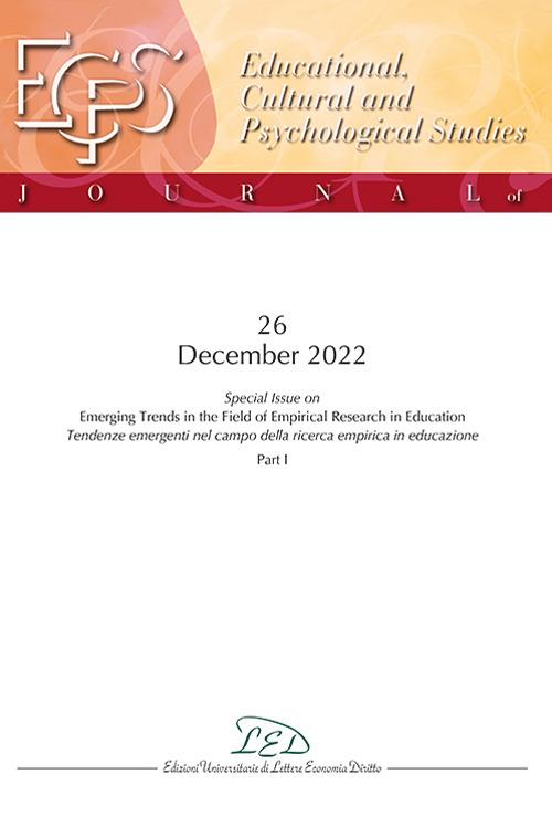 Journal of educational, cultural and psychological studies (ECPS Journal) (2022). Vol. 26 - copertina