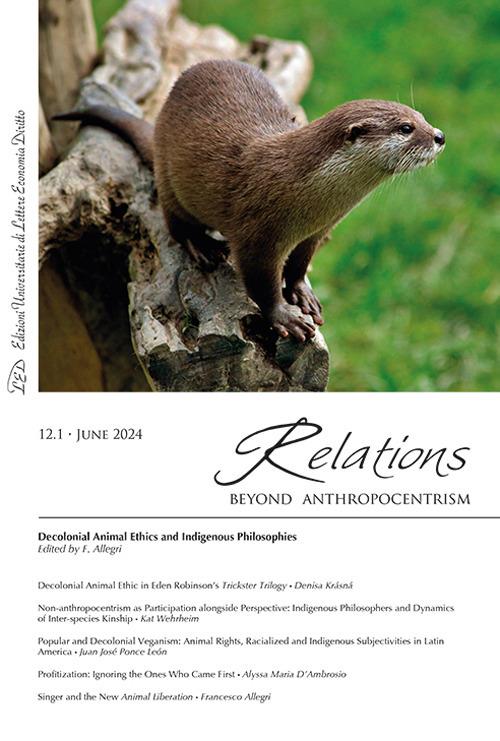 Relations. Beyond Anthropocentrism (2024). Vol. 12/1: Decolonial animal ethics and indigenous philosophies - copertina