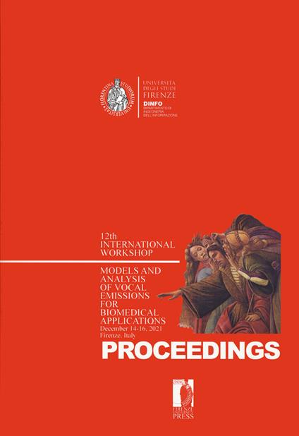 Models and analysis of vocal emissions for biomedical applications. 11th International Workshop. (Firenze, December 14-16 2021) - copertina