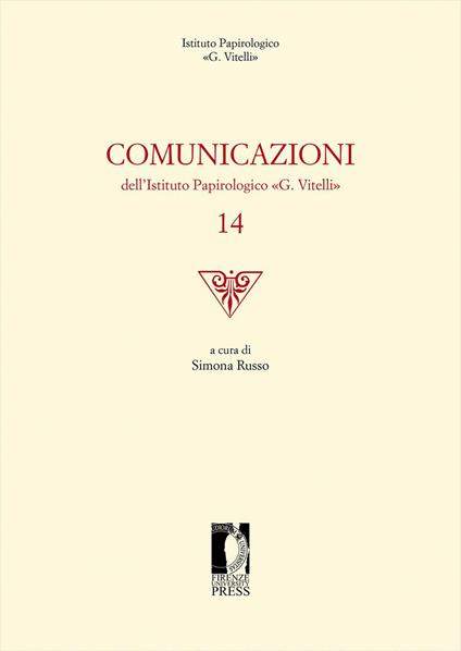 Comunicazioni dell'Istituto papirologico «G. Vitelli». Vol. 14 - copertina