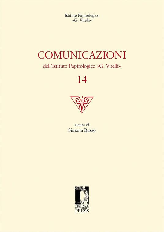 Comunicazioni dell'Istituto papirologico «G. Vitelli». Vol. 14 - copertina