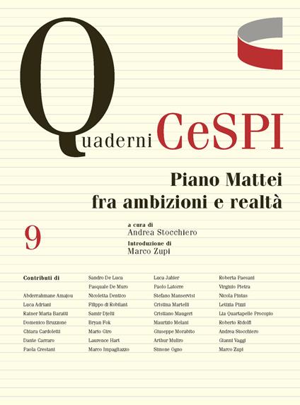 Piano Mattei - copertina