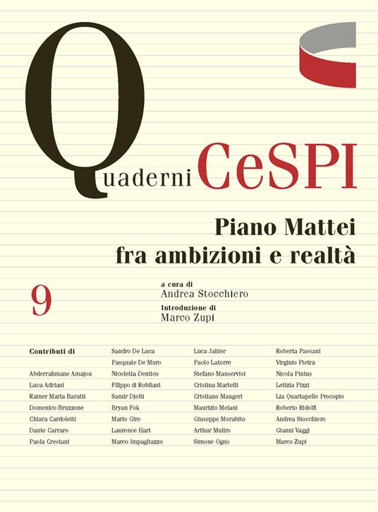 Piano Mattei - copertina