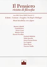Il pensiero. Rivista di filosofia (2000). Vol. 39: diritto, l'esistente, il negativo. Tra Hegel e Heidegger. Phonè kaì schêma: voce e figura, Il.