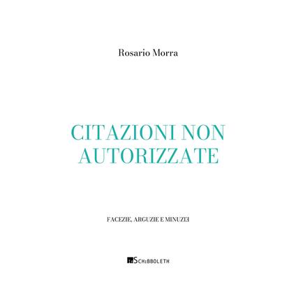 Citazioni non autorizzate - Rosario Morra - copertina