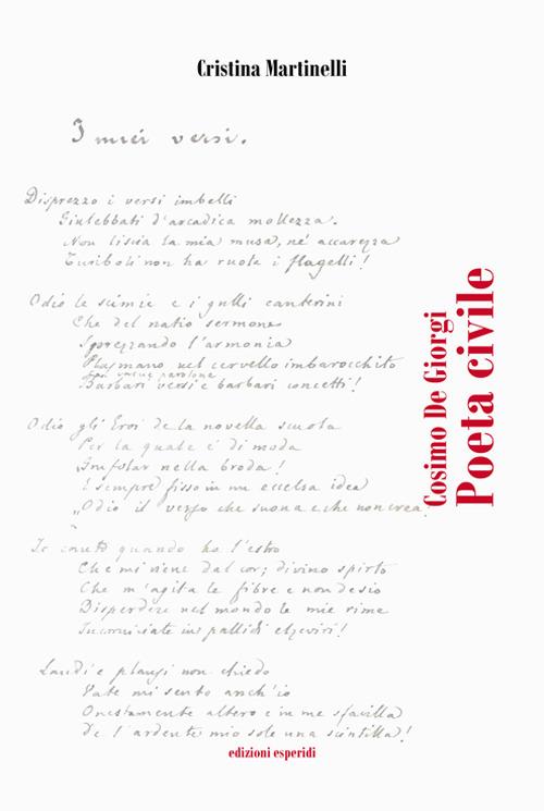 Cosimo De Giorgi. Poeta civile - Cristina Martinelli - copertina