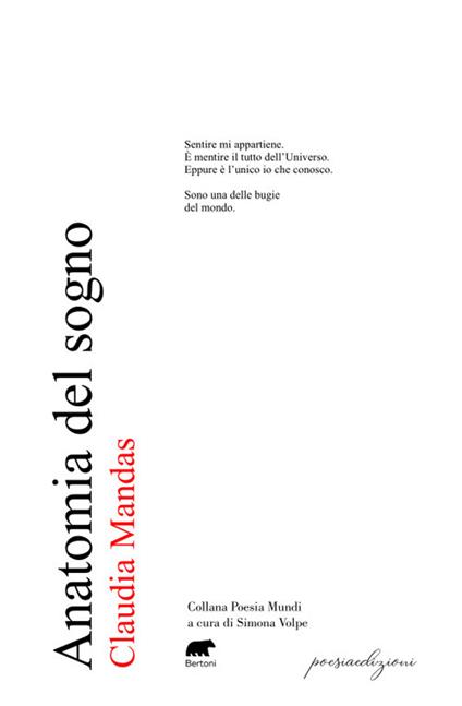 Anatomia del sogno - Claudia Mandas - copertina