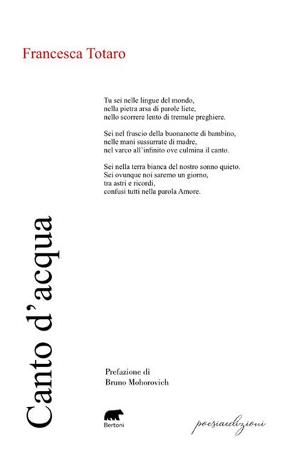 Canto d’acqua - Francesca Totaro - copertina