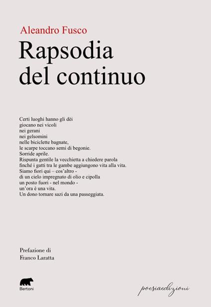 Rapsodia del continuo - Aleandro Fusco - copertina