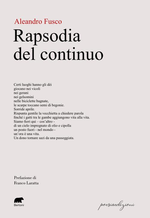 Rapsodia del continuo - Aleandro Fusco - copertina