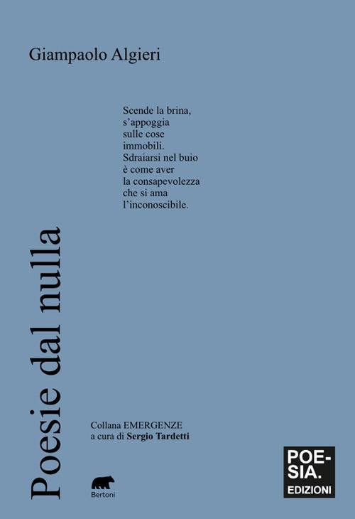 Poesie dal nulla - Giampaolo Algieri - copertina