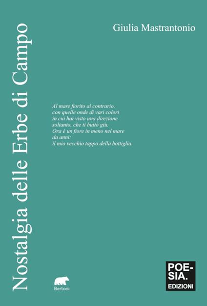 Nostalgia delle erbe di campo - Giulia Mastrantonio - copertina