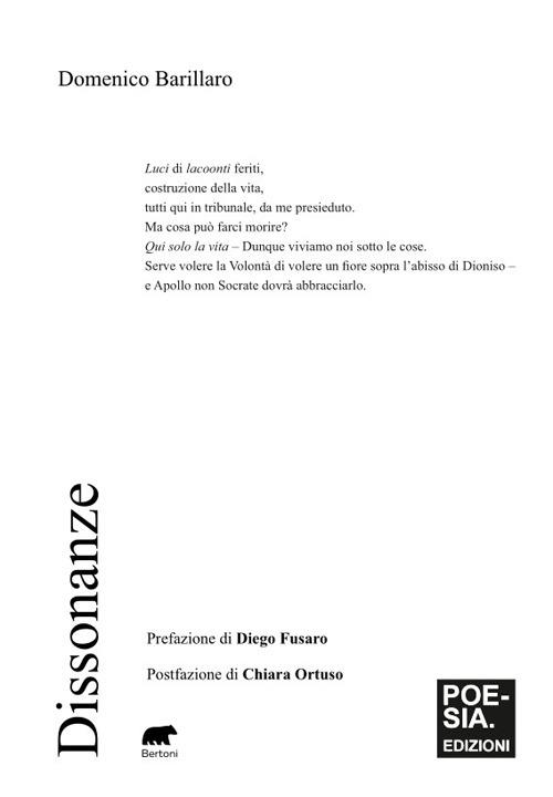 Dissonanze. Una fenomenologia dell'uomo - Domenico Barillaro - copertina