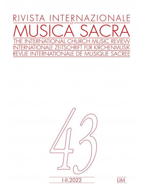 Rivista internazionale di musica sacra (2022). Vol. 1-2 - copertina