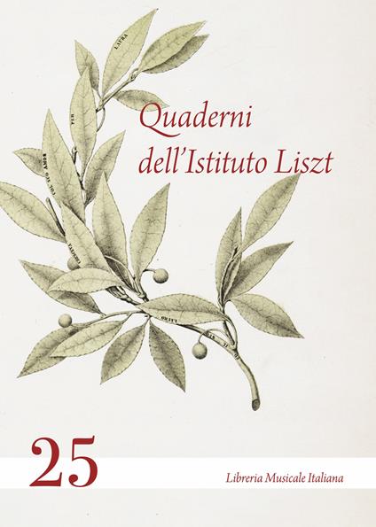 Quaderni dell'Istituto Liszt. Vol. 25 - copertina