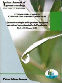 Atti del XIII convegno nazionale di agrometeorologia - copertina