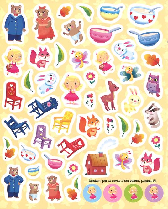 Riccioli d'oro e i tre orsi. Le fiabe con gli stickers. Con adesivi. Ediz. a colori - 4