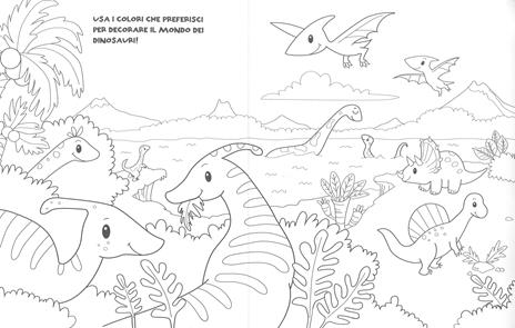 I dinosauri. Gioca attacca e colora. Con adesivi. Ediz. a colori - Kathryn Selbert - 2