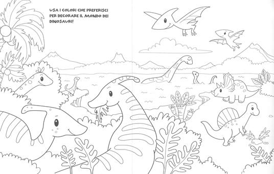 I dinosauri. Gioca attacca e colora. Con adesivi. Ediz. a colori - Kathryn Selbert - 2