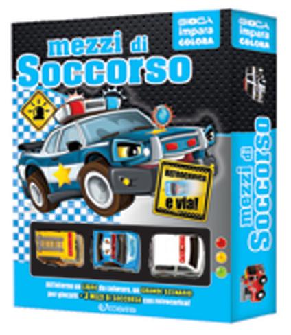 Mezzi di soccorso. Ediz. a colori. Con 3 macchinine - copertina