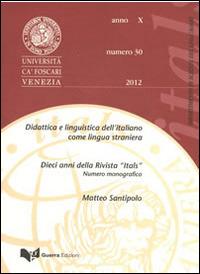 Itals. Didattica e linguistica dell'italiano come lingua straniera (2012). Vol. 30 - copertina