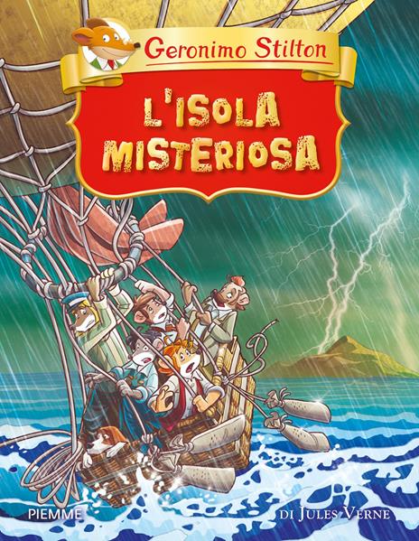 L' isola misteriosa di Jules Verne - Geronimo Stilton - copertina